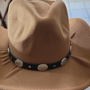 Tan Cowboy Hat with Black Band